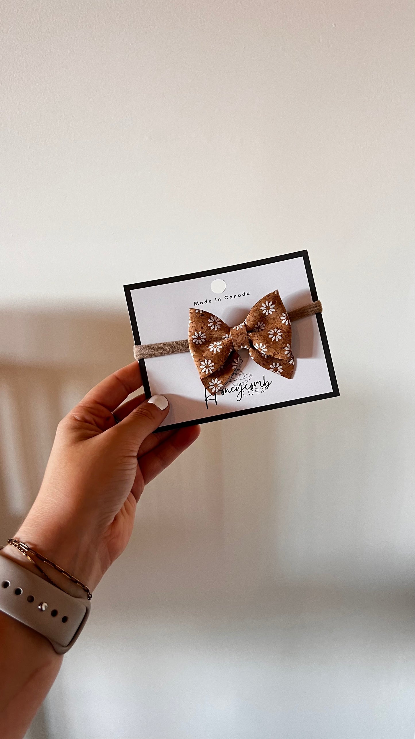 Honeycomb Cork - Darla Bow - Headband - Daisy Cork