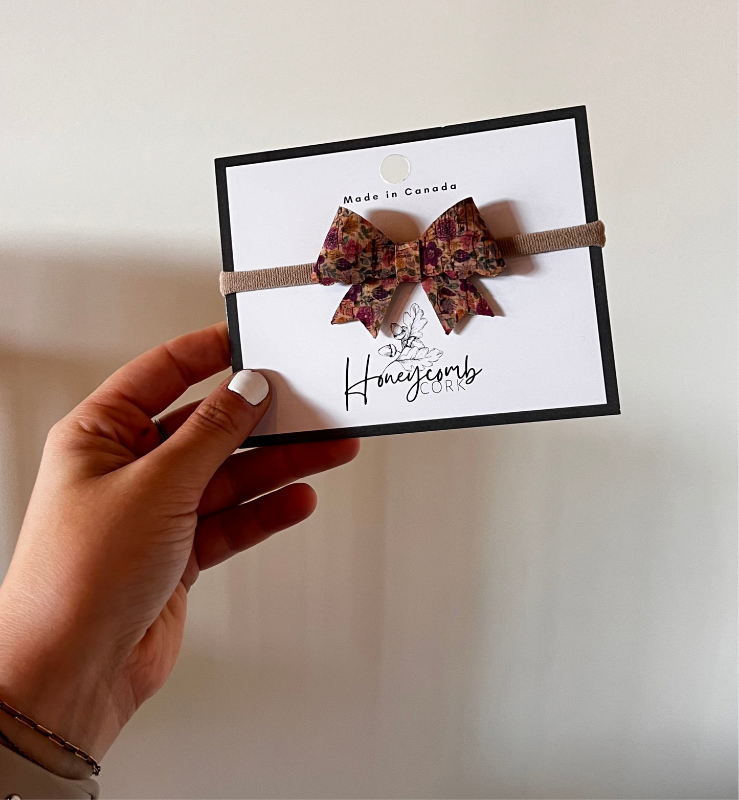 Honeycomb Cork - Kenna Bow - Headband - Autumn Cork