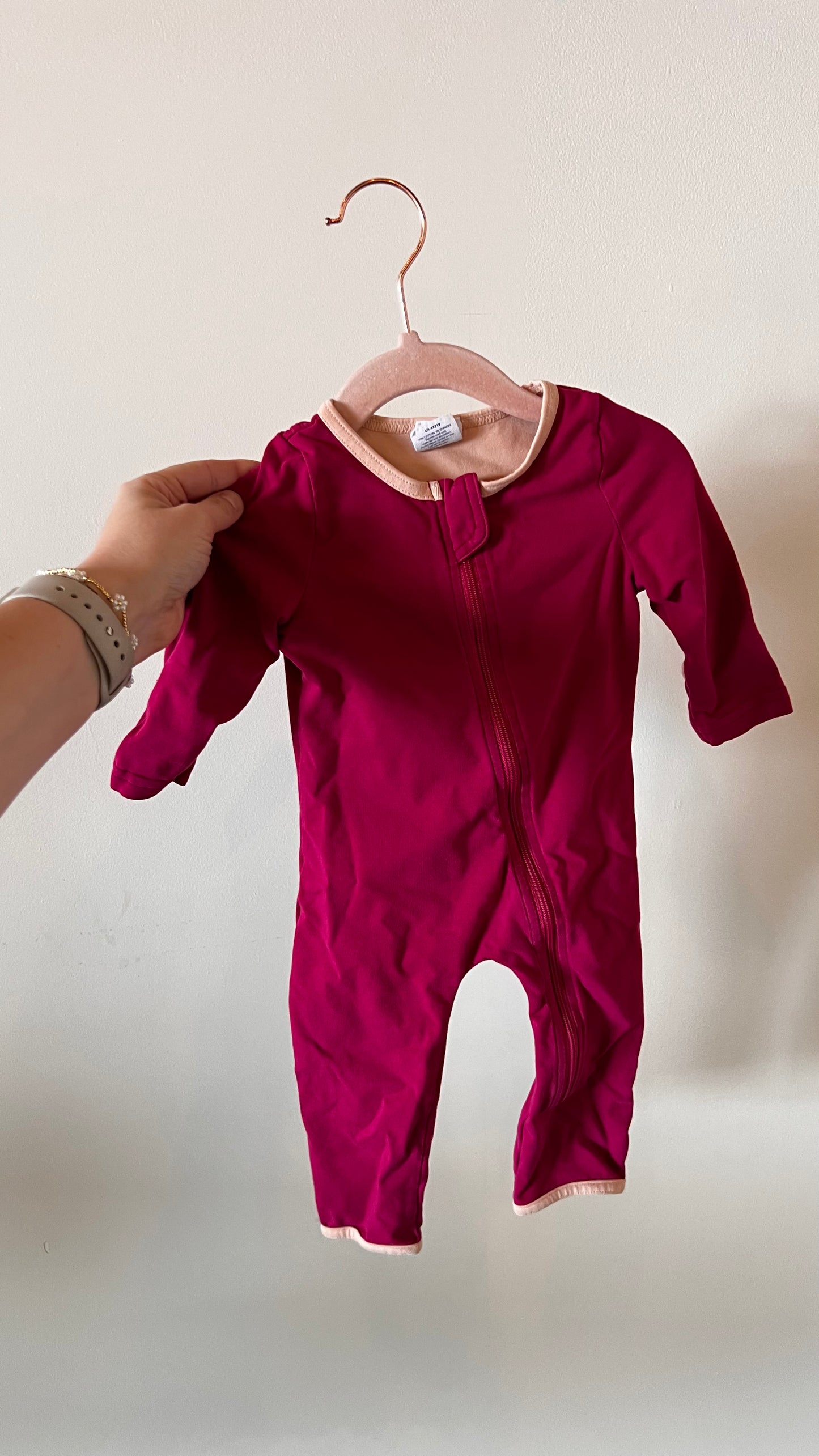 KRH - Consignment - PK Beans Magenta Romper 3-6M