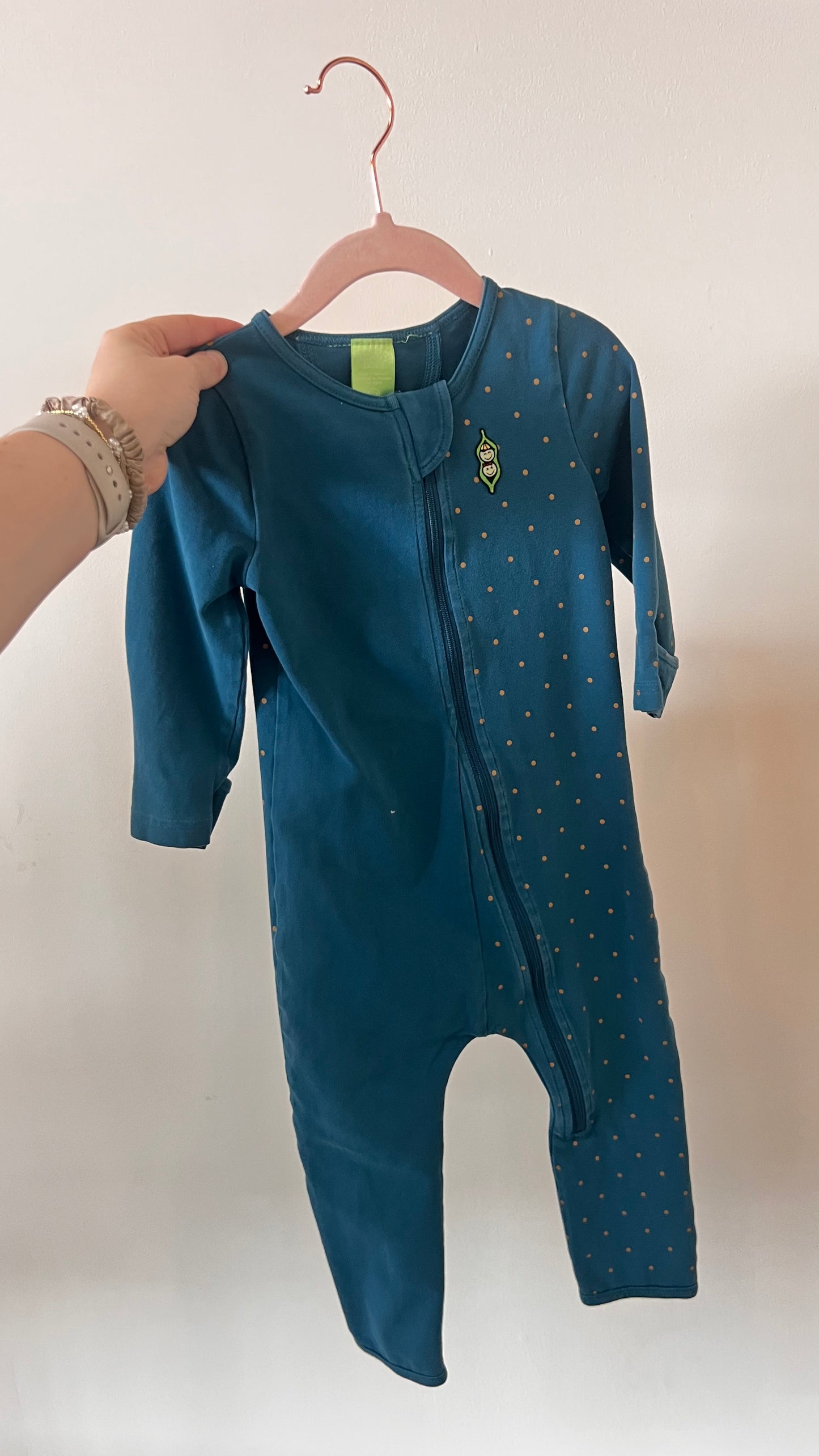 DS - Consignment - Peekaboo Beans Blue Cotton Sleeper 18-24M