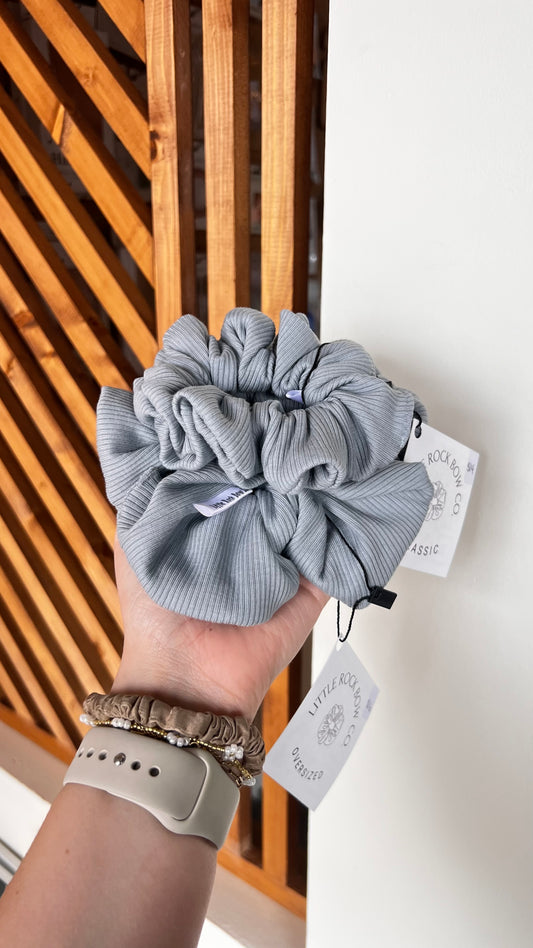 Little Rock Bow Co - Scrunchie - Ribbed Blue