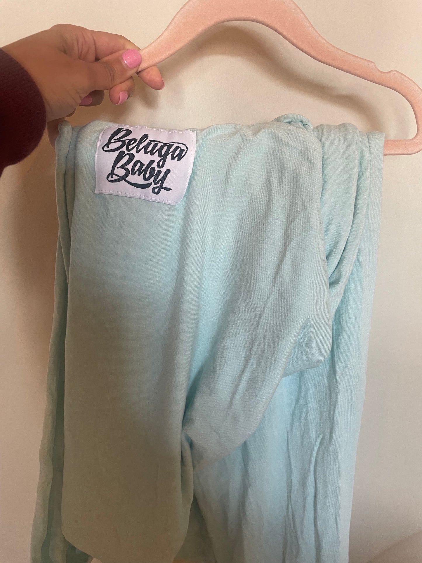 SM-Consignment-Beluga Baby teal blue wrap