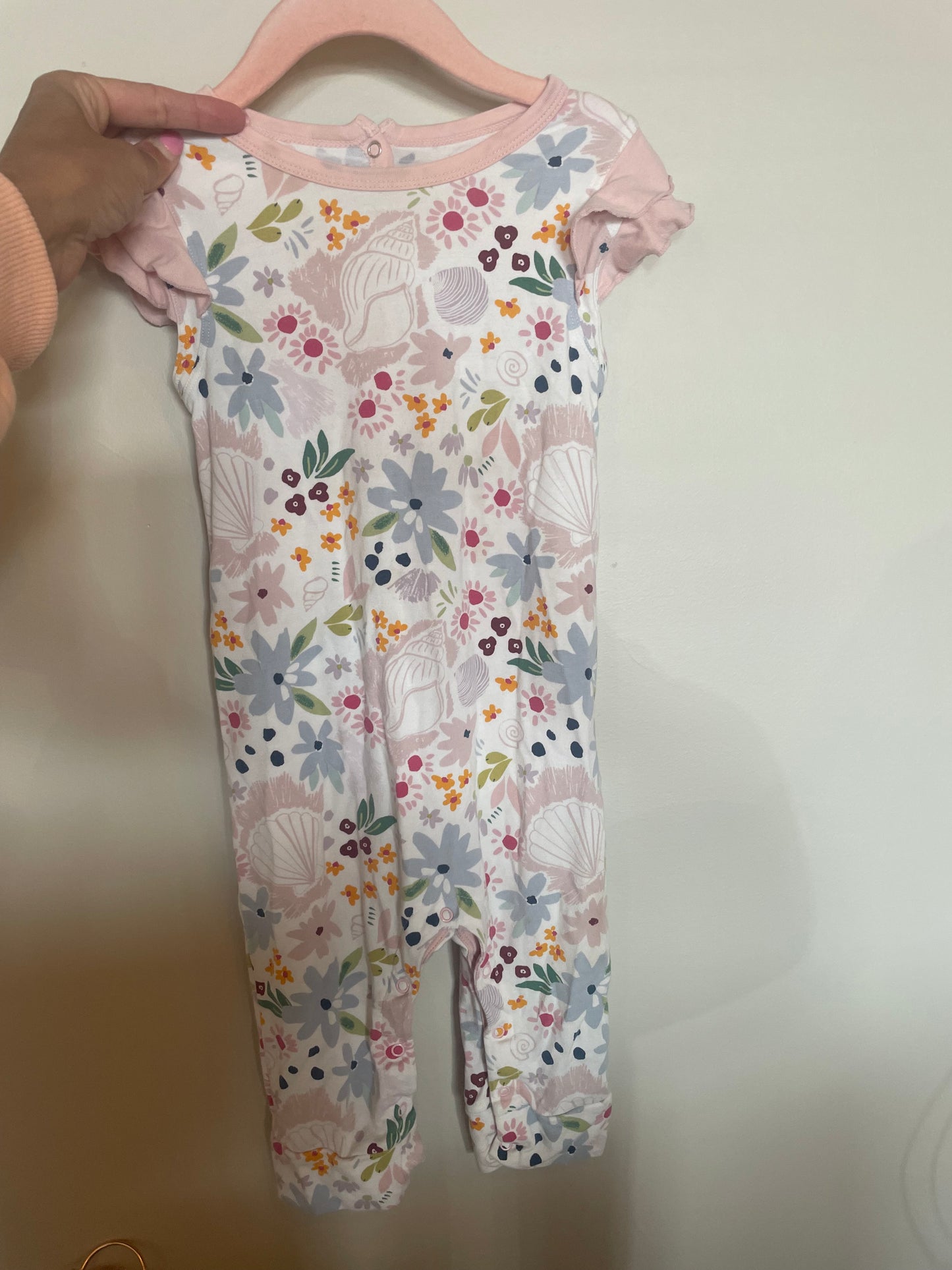 LS - Consignment - LouLou Lollipop Shell Romper Sleeper - 12-18M