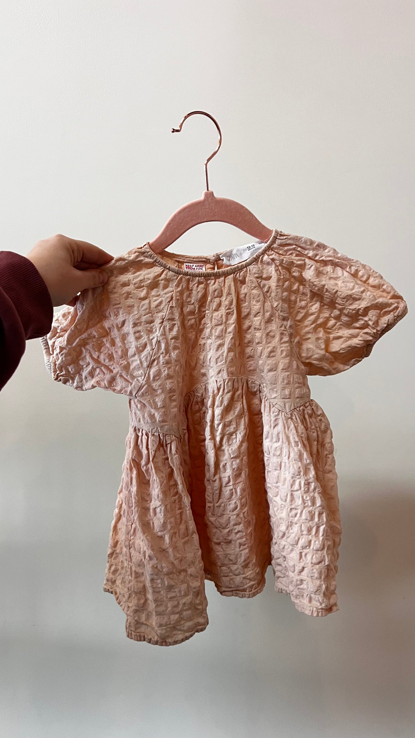 AM - Consignment - Zara Peach Dress - 12-18M