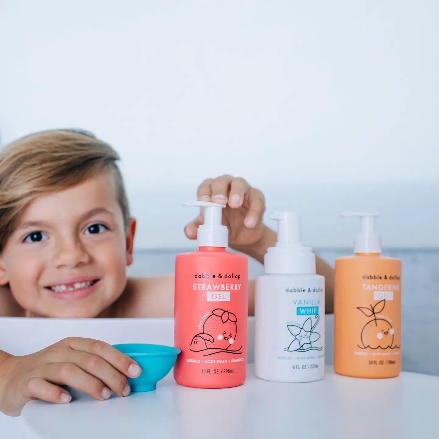 Dabble & Dollop - All-Natural Strawberry Shampoo, Body Wash & Bubbles