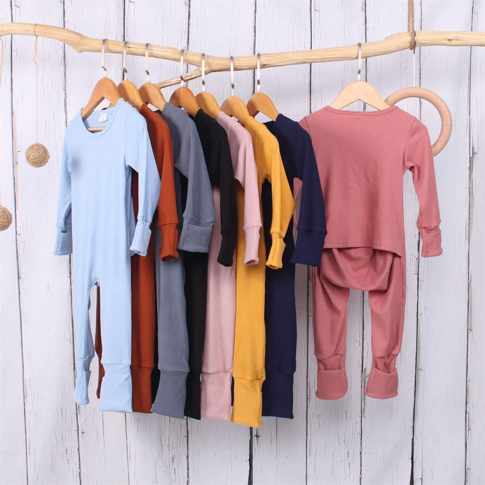 Poppy & Co - Ribbed Bamboo Rompers