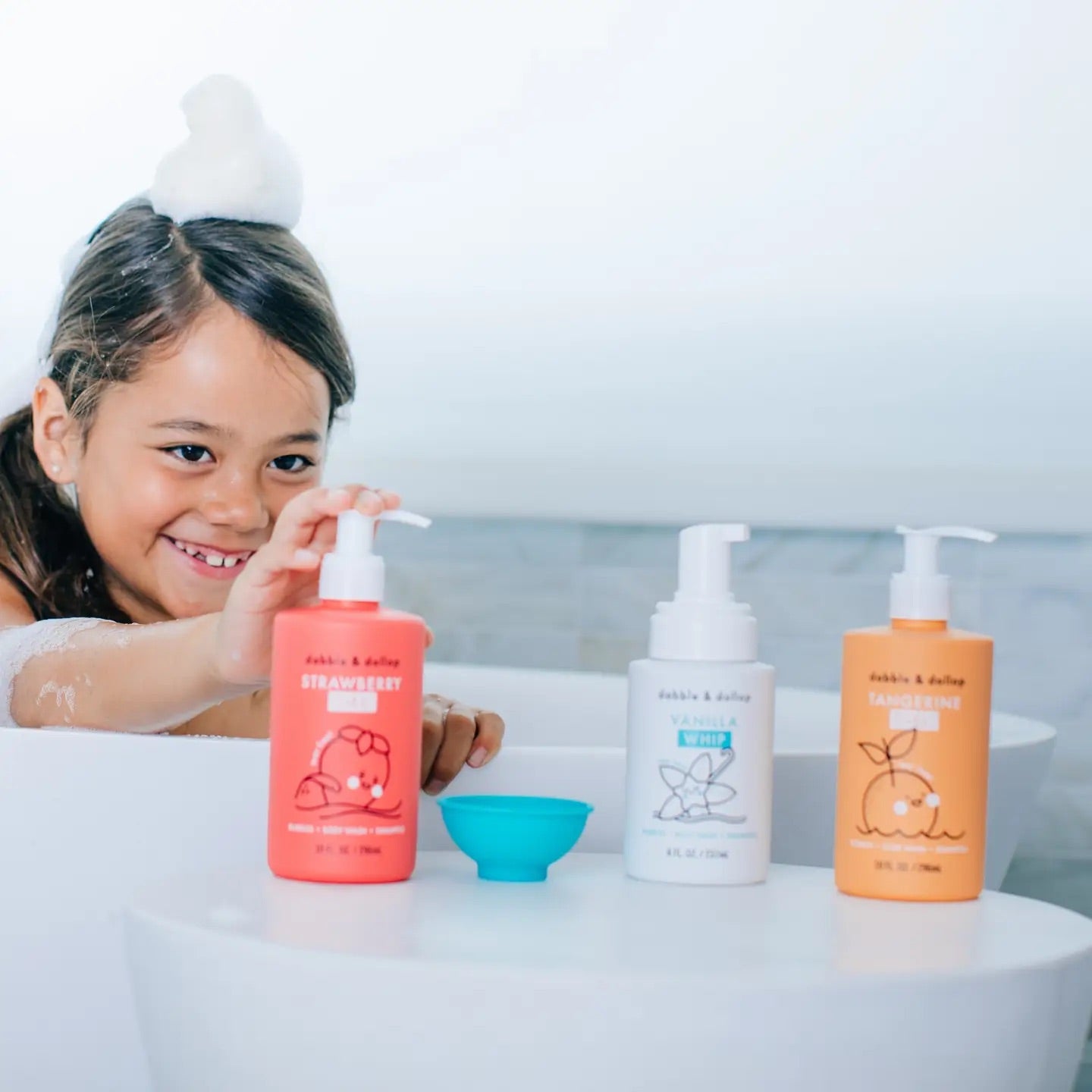 Dabble & Dollop - All-Natural Strawberry Shampoo, Body Wash & Bubbles
