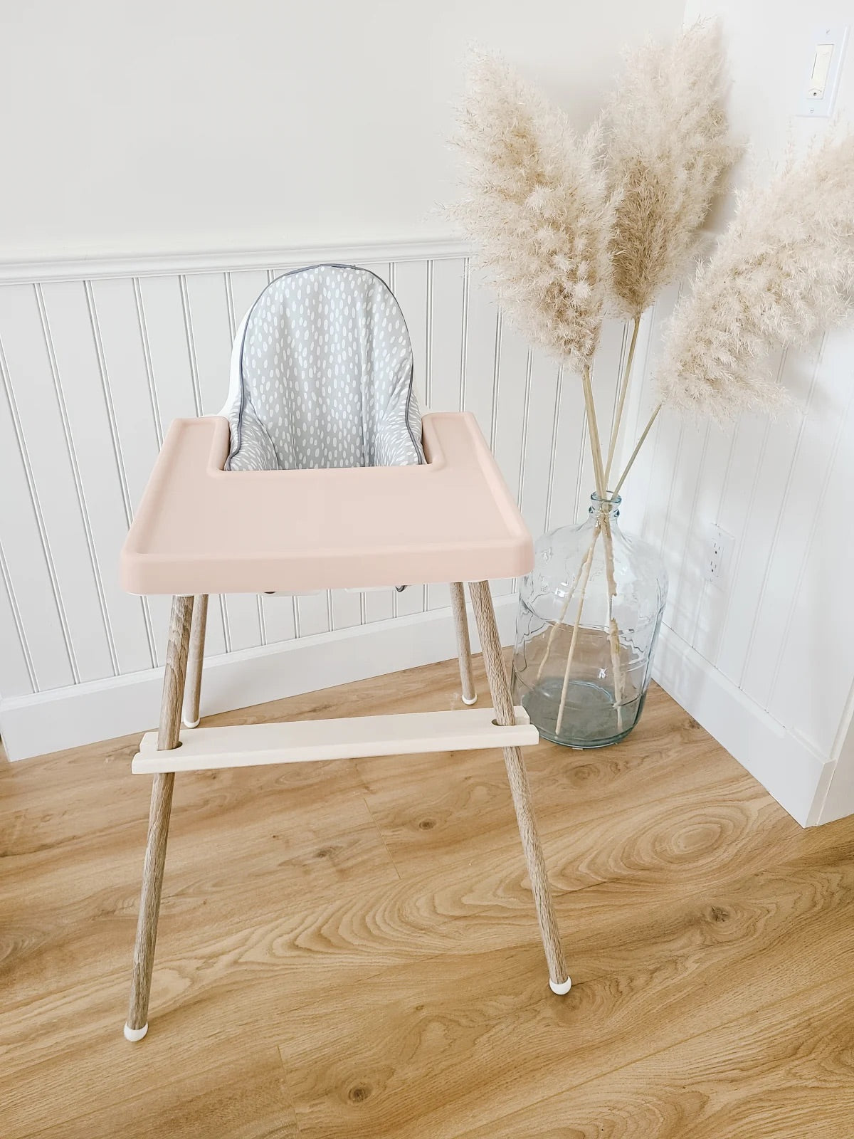 Hallington - Ikea Antilop Highchair Cushion Cover - Grey Irregular Dots