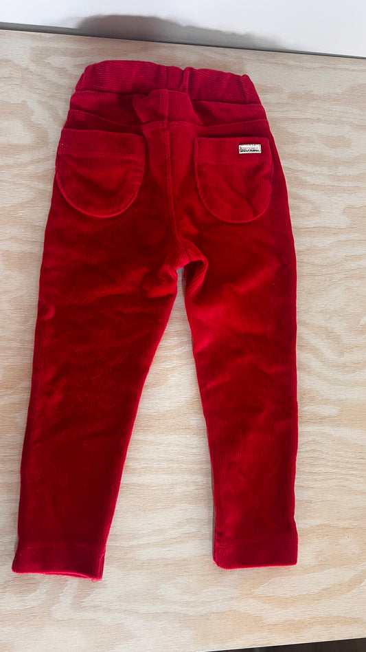 MR - Consignment - Mayora Velvet Red Pant - 18M