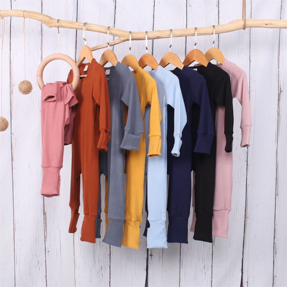 Poppy & Co - Ribbed Bamboo Rompers