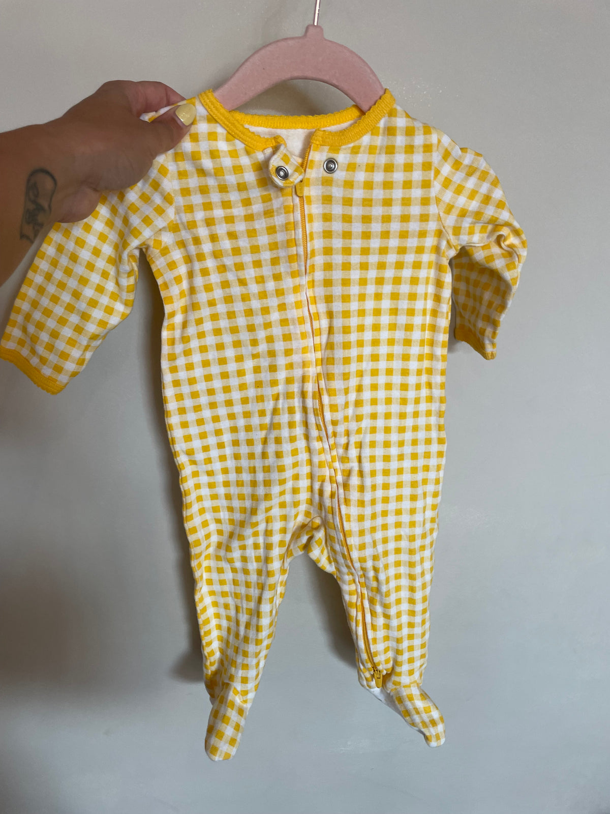 CC - Consignment- Carter Yelliw Plaid Sleeper- 6M