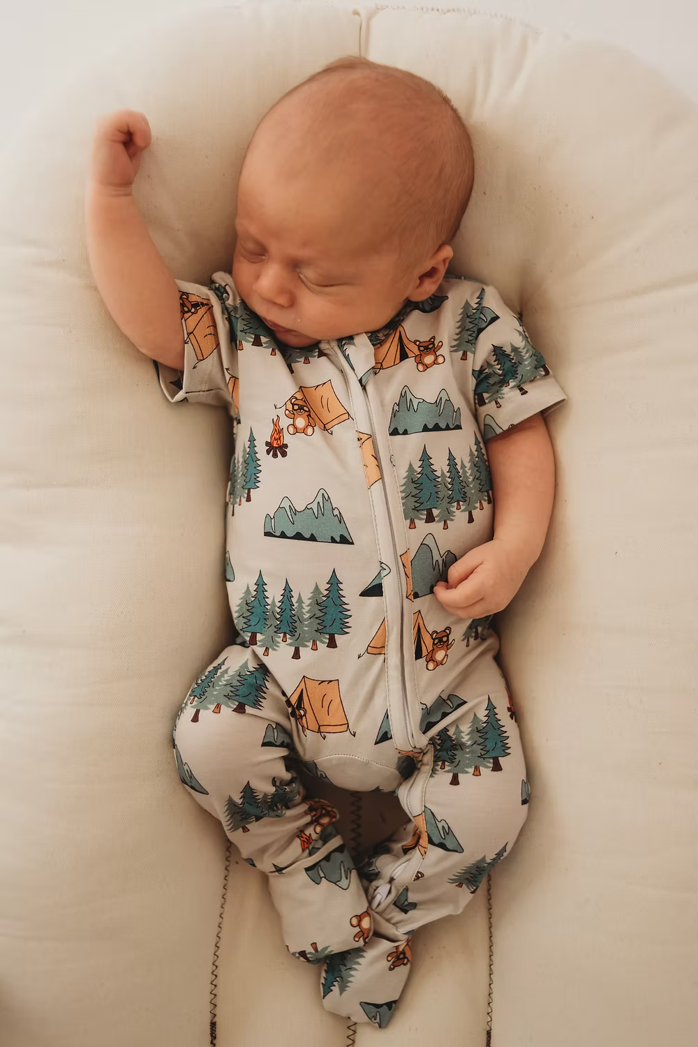 Little Aspen Baby Co - Cool Camper Short Sleeve Romper