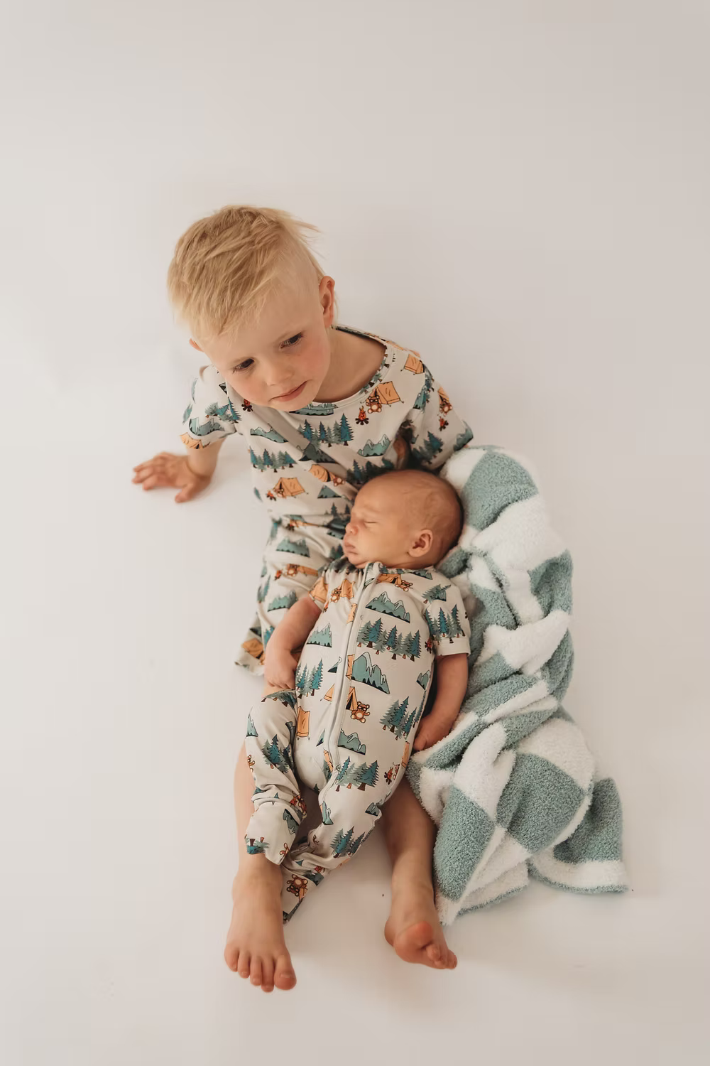 Little Aspen Baby Co - Cool Camper Short Sleeve Romper