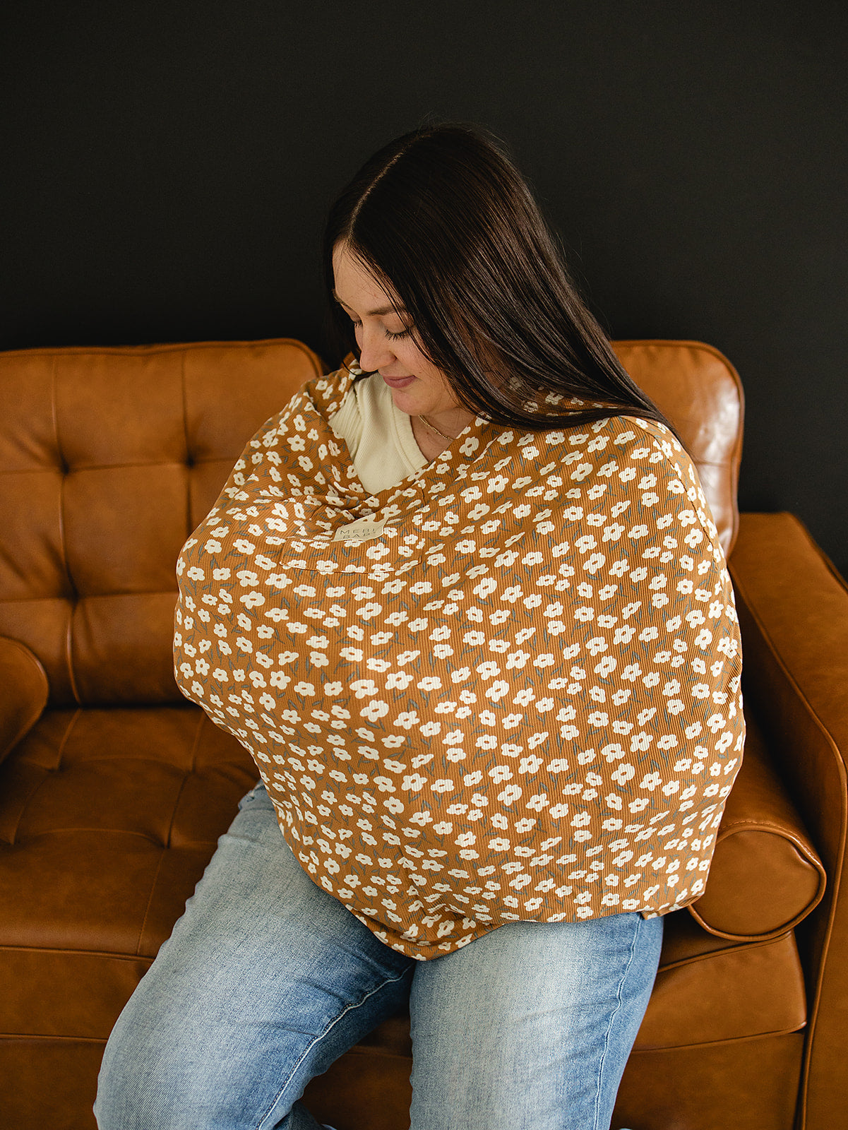 Mebie Baby - Mustard Floral Bamboo Multi-Use Cover
