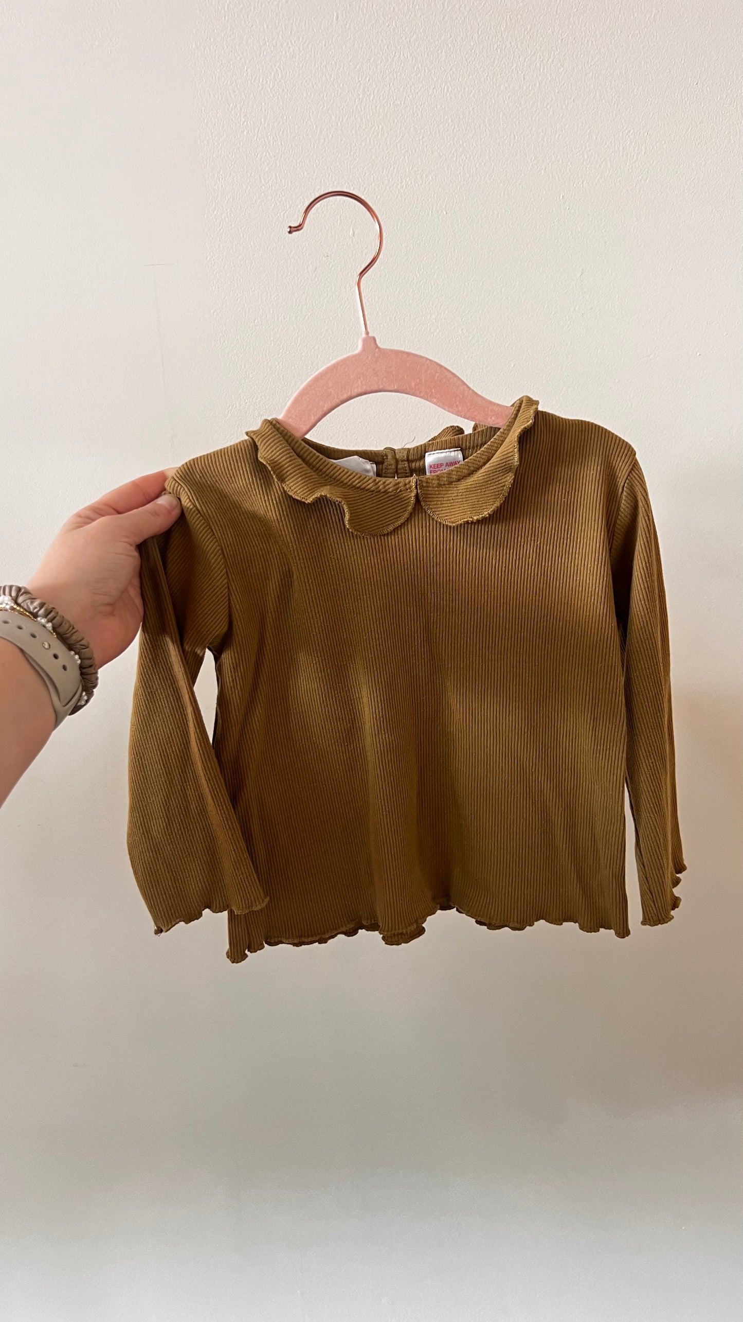 DS - Consignment - Zara Ribbed Mustard Long Sleeve 18-24M