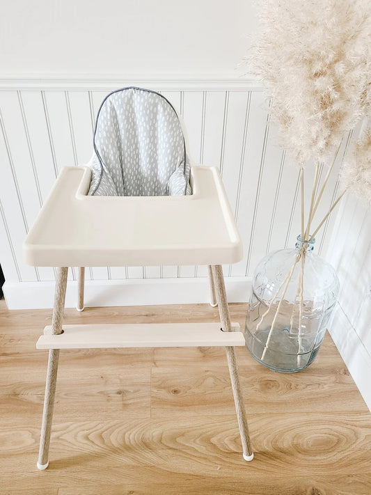 Hallington - Ikea Antilop Highchair Cushion Cover - Grey Irregular Dots