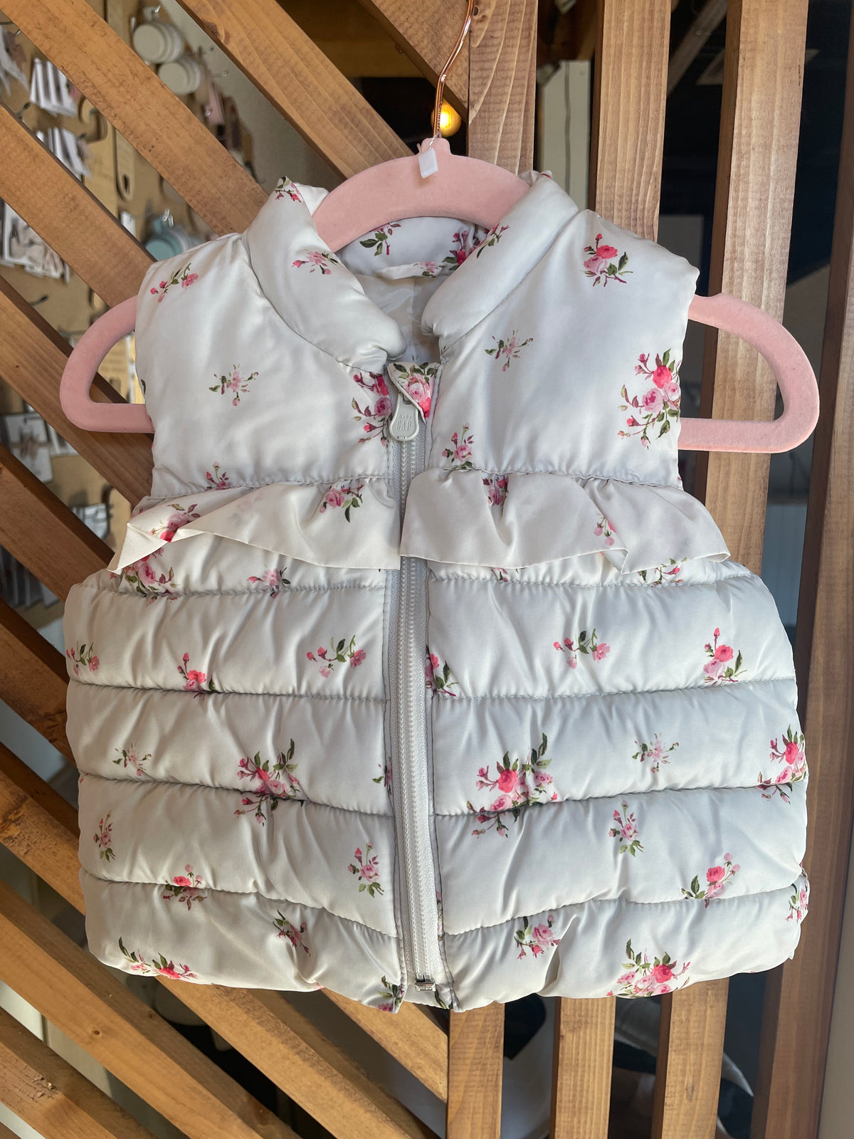 GR - Consignment - Baby Gap Floral Puffer Vest - 6-12M
