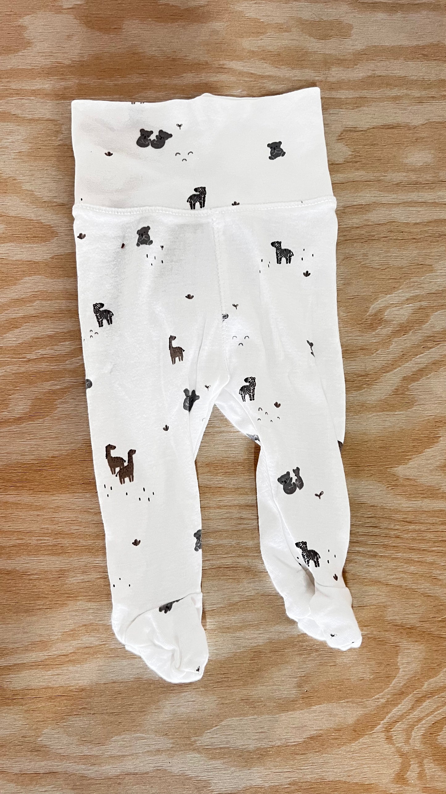 KD - Consignment - Zara Animal Leggings w/ Footies 1-2M
