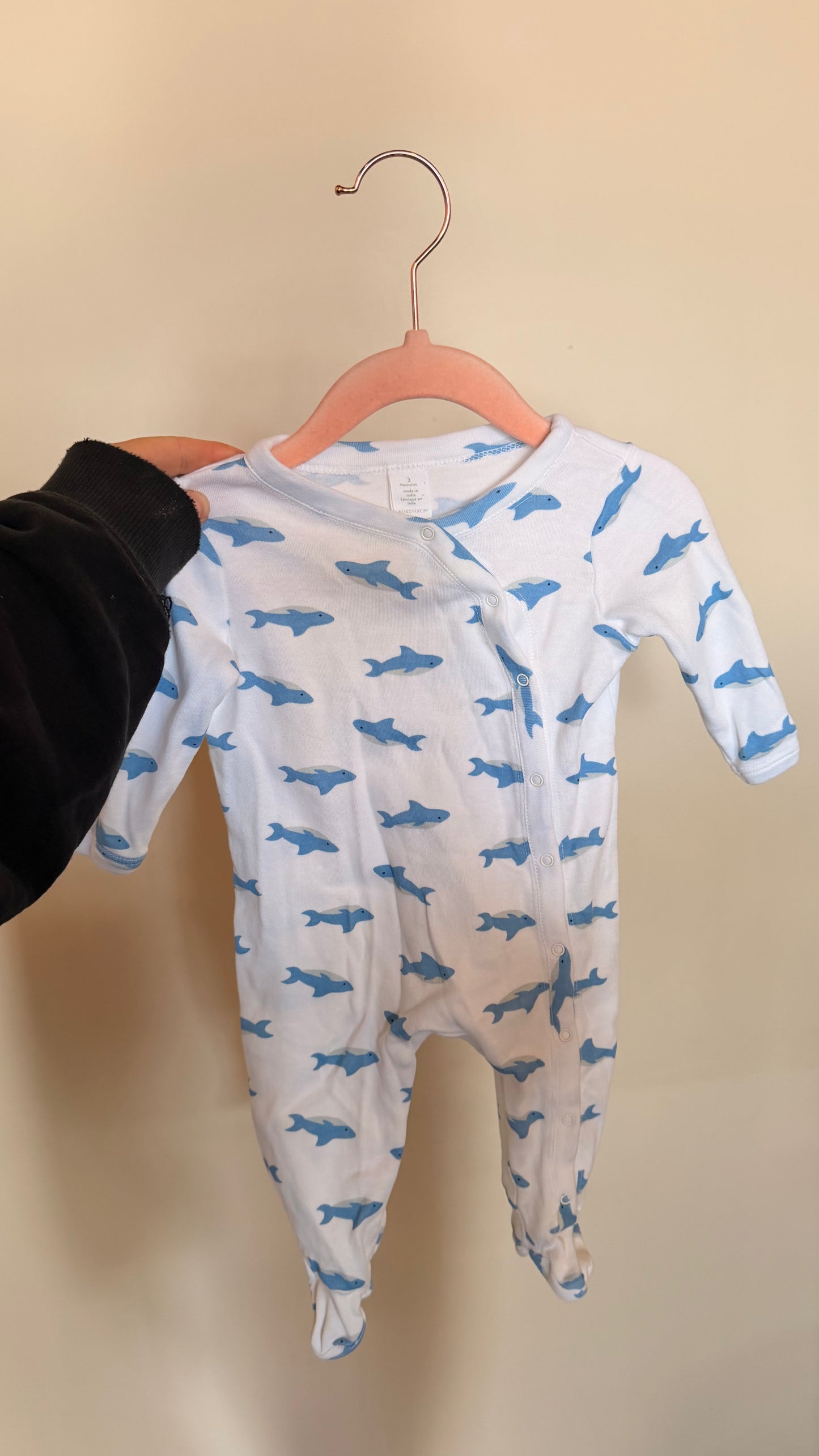 BB Consignment - Nordstrom White Shark Sleeper 3M