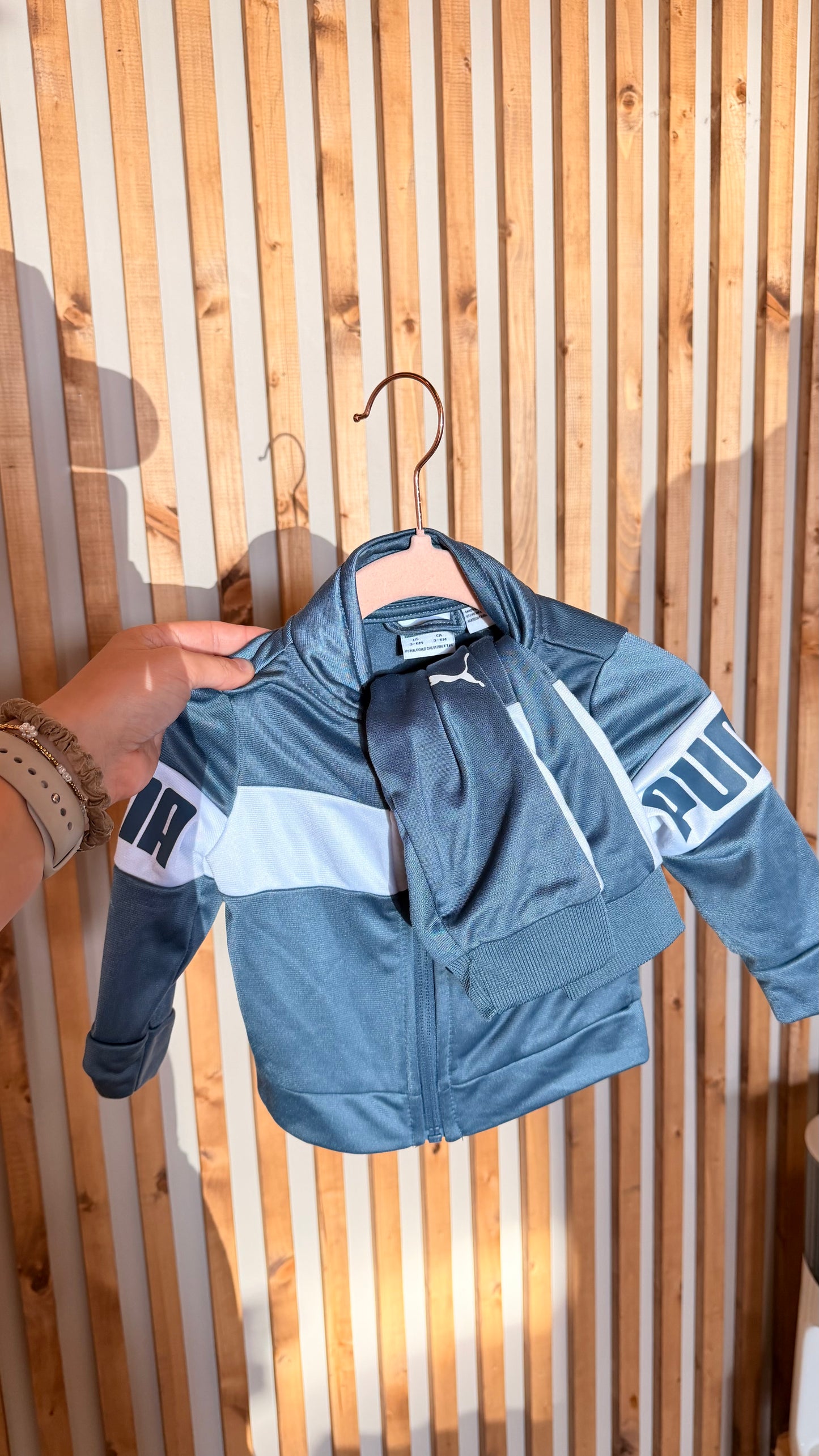 RJ - Consignment - Puma Blue Two Piece Jogger Set 3-6M