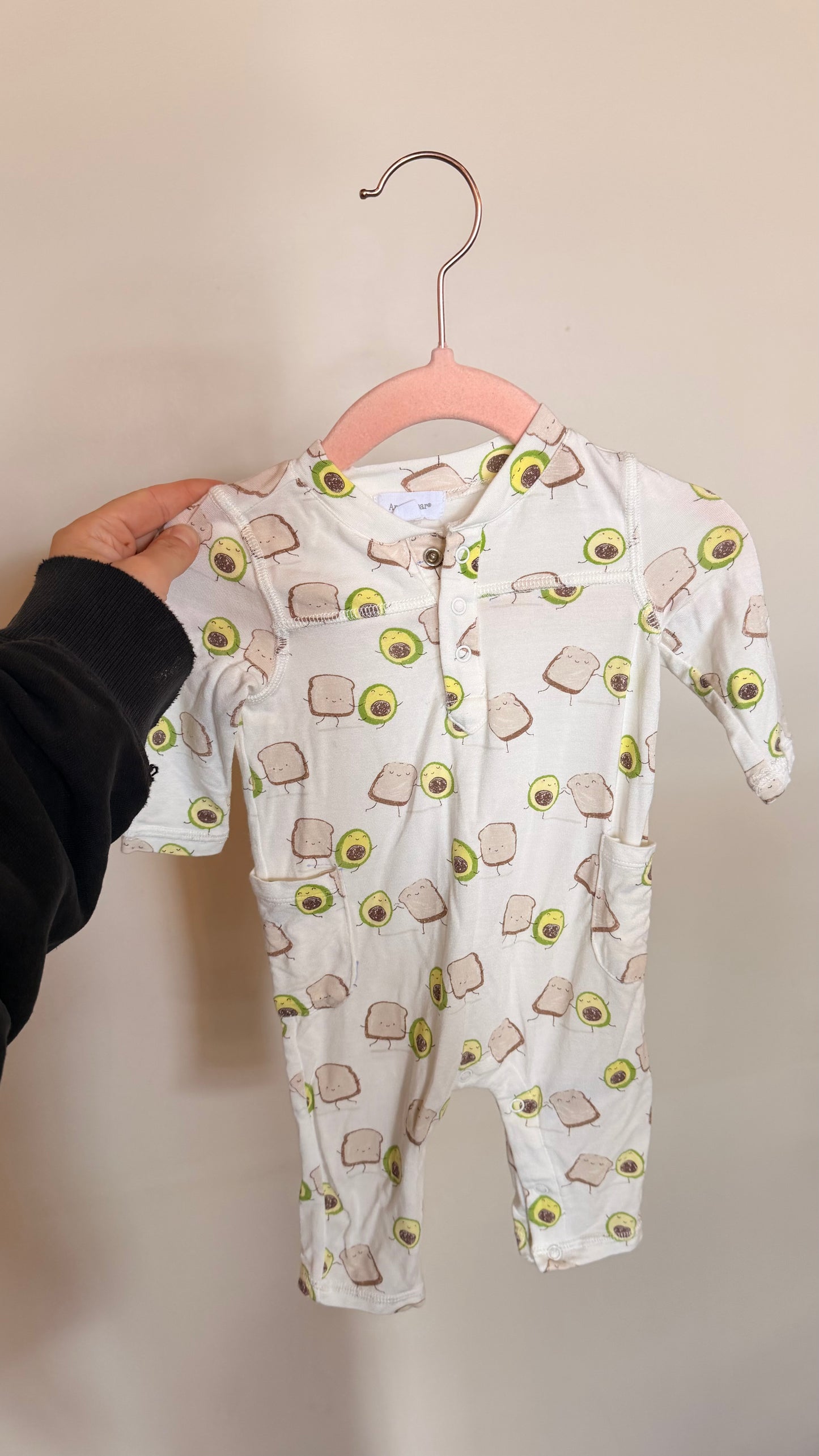 BB Consignment - Angel Dear - Avocado Toast Romper 0-3M