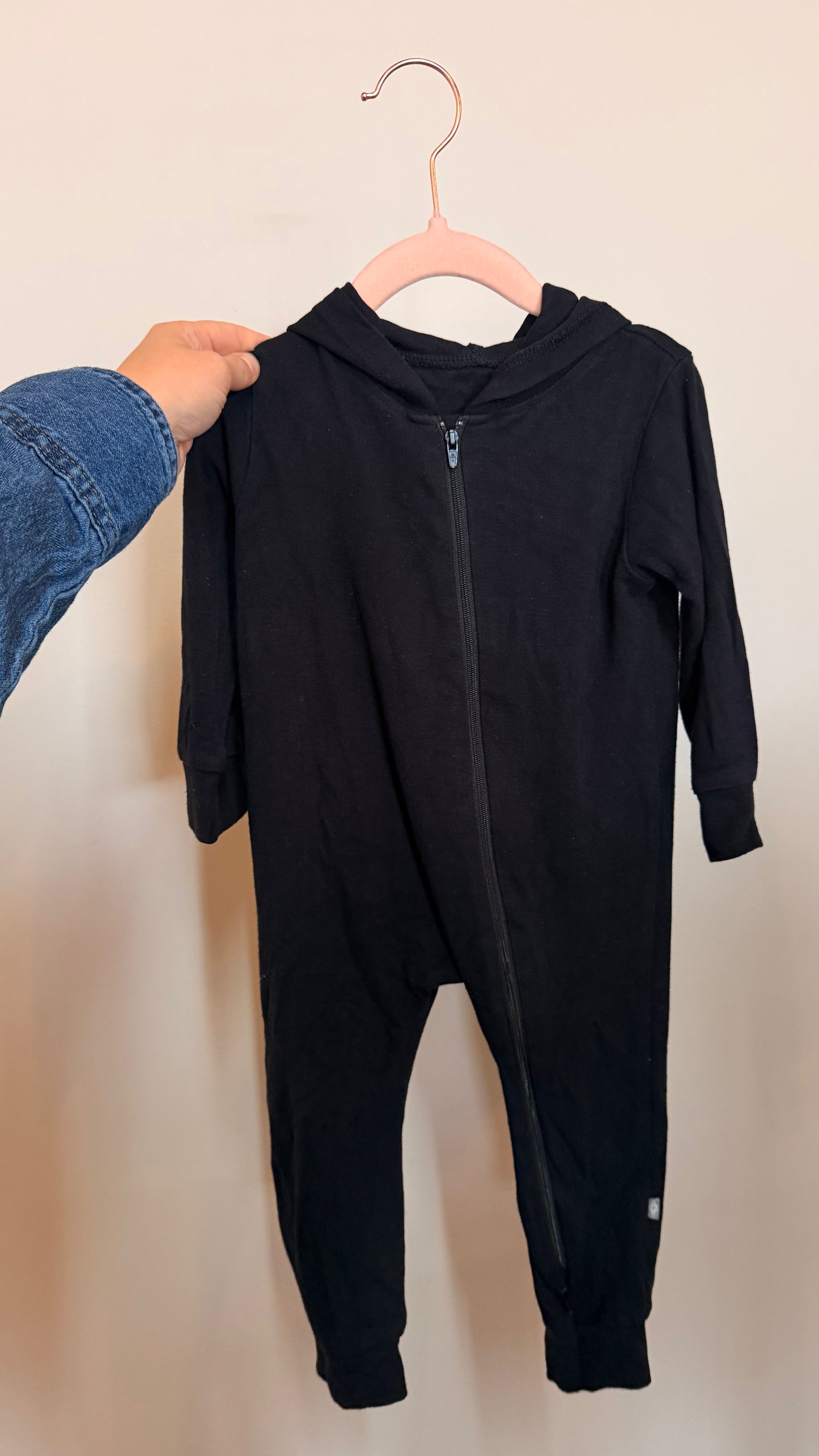 AB Consignment - Kyte Baby Black Hooded Romper 18-24M