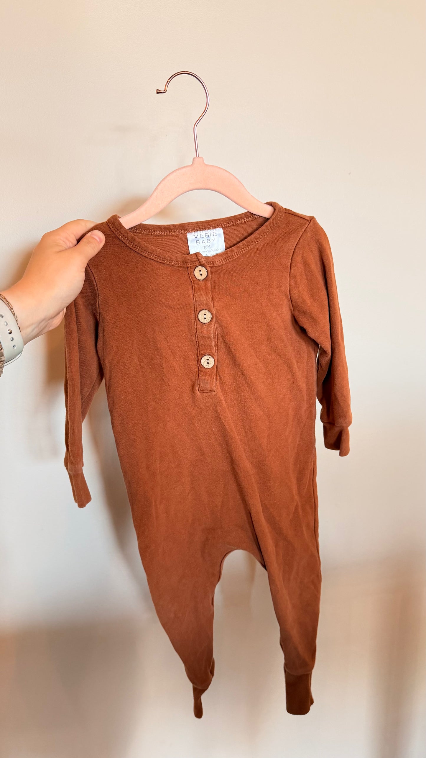 AL - Consignment - Mebie Baby - Rust Romper 18M