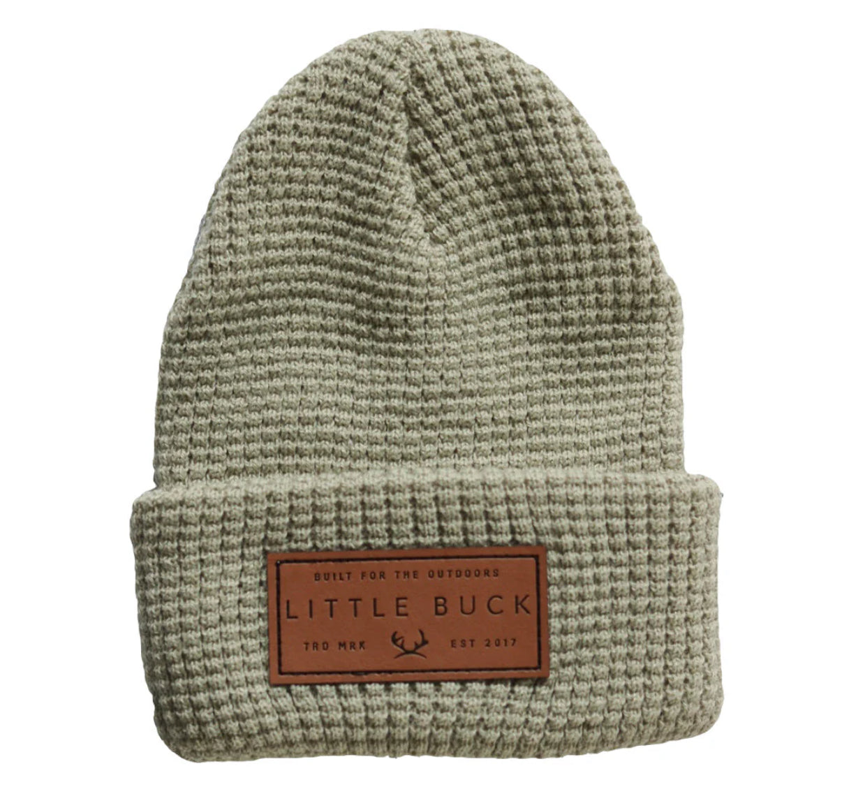 Little Buck - Waffle Cabin Beanie - Moss Grey