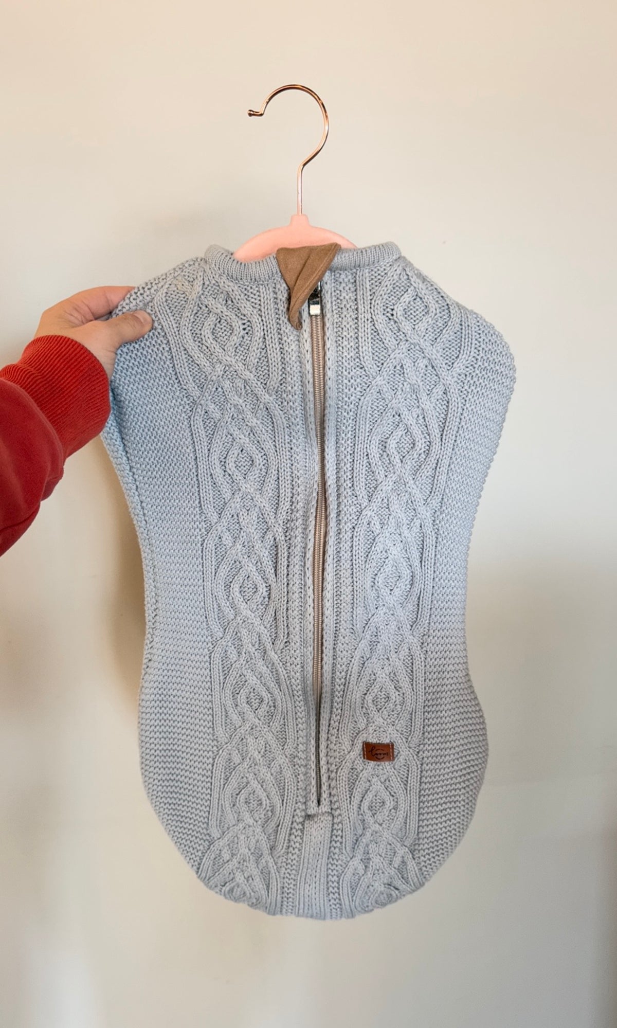 CC Consignment - Grey Knit Swaddle Sack 0-3M