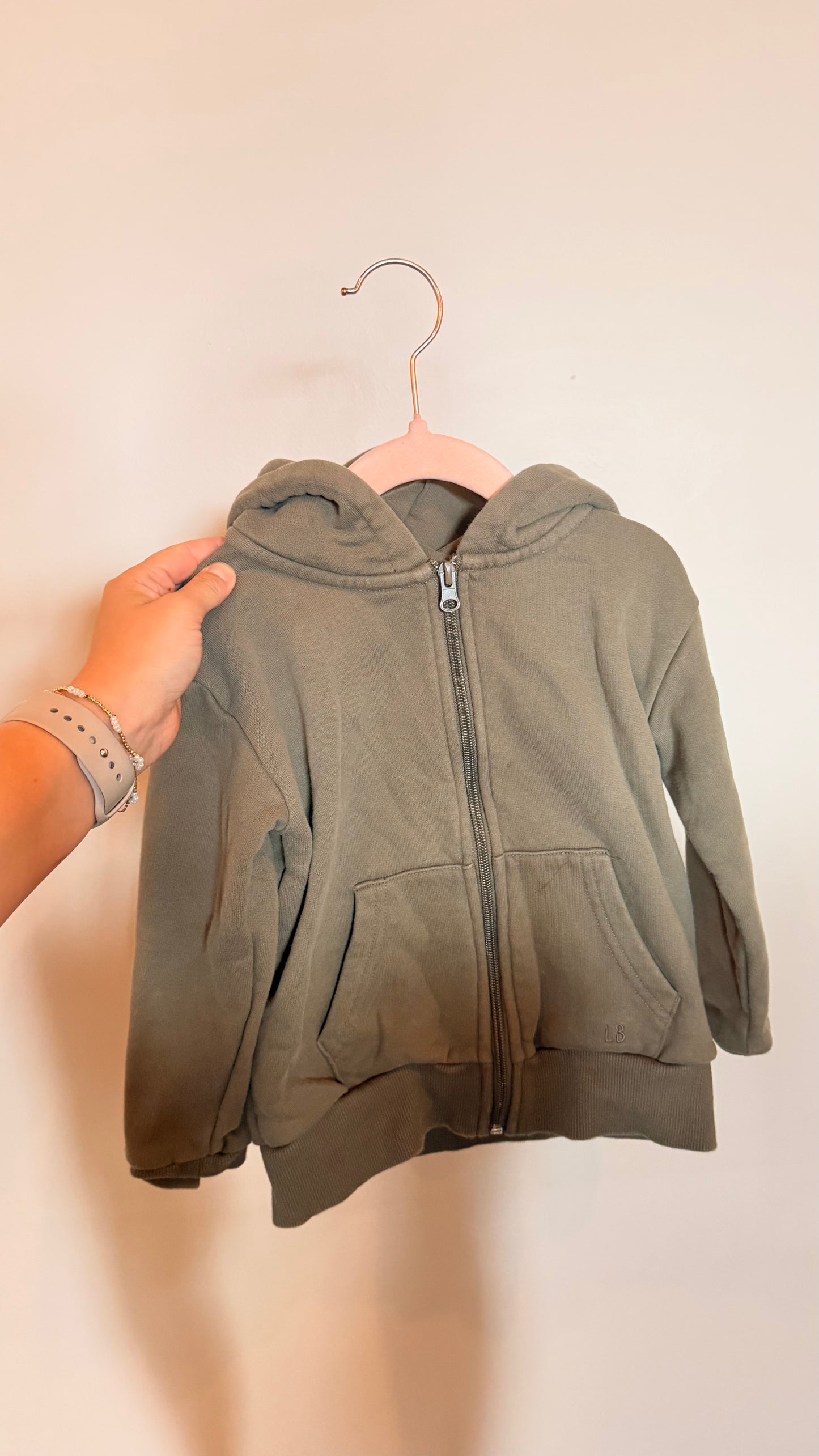 LK Consignment - Little Bipsy Green Zip Hoodie 3/4T