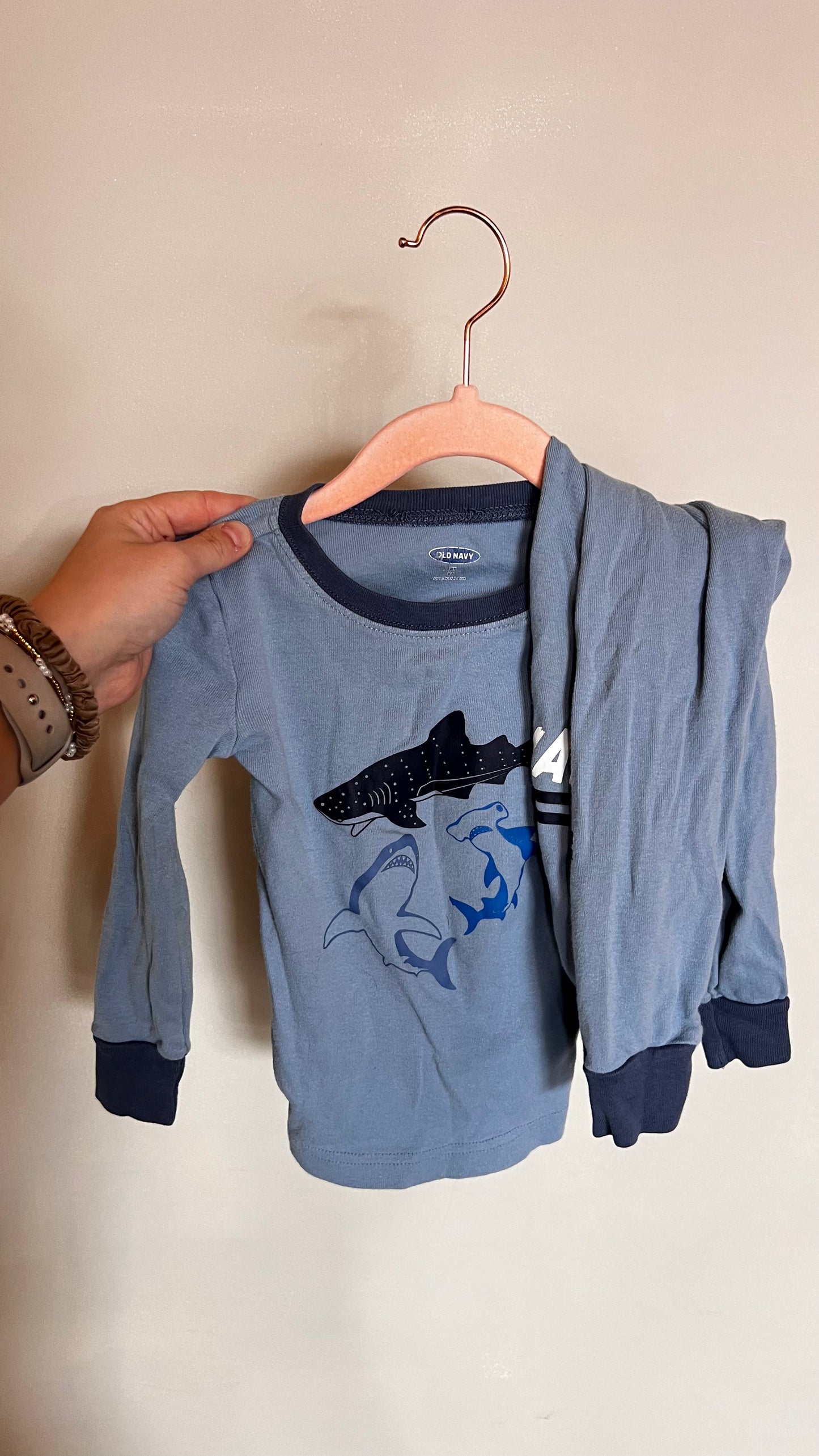 MY - Consignment - Old Navy Shark PJ Set 2T