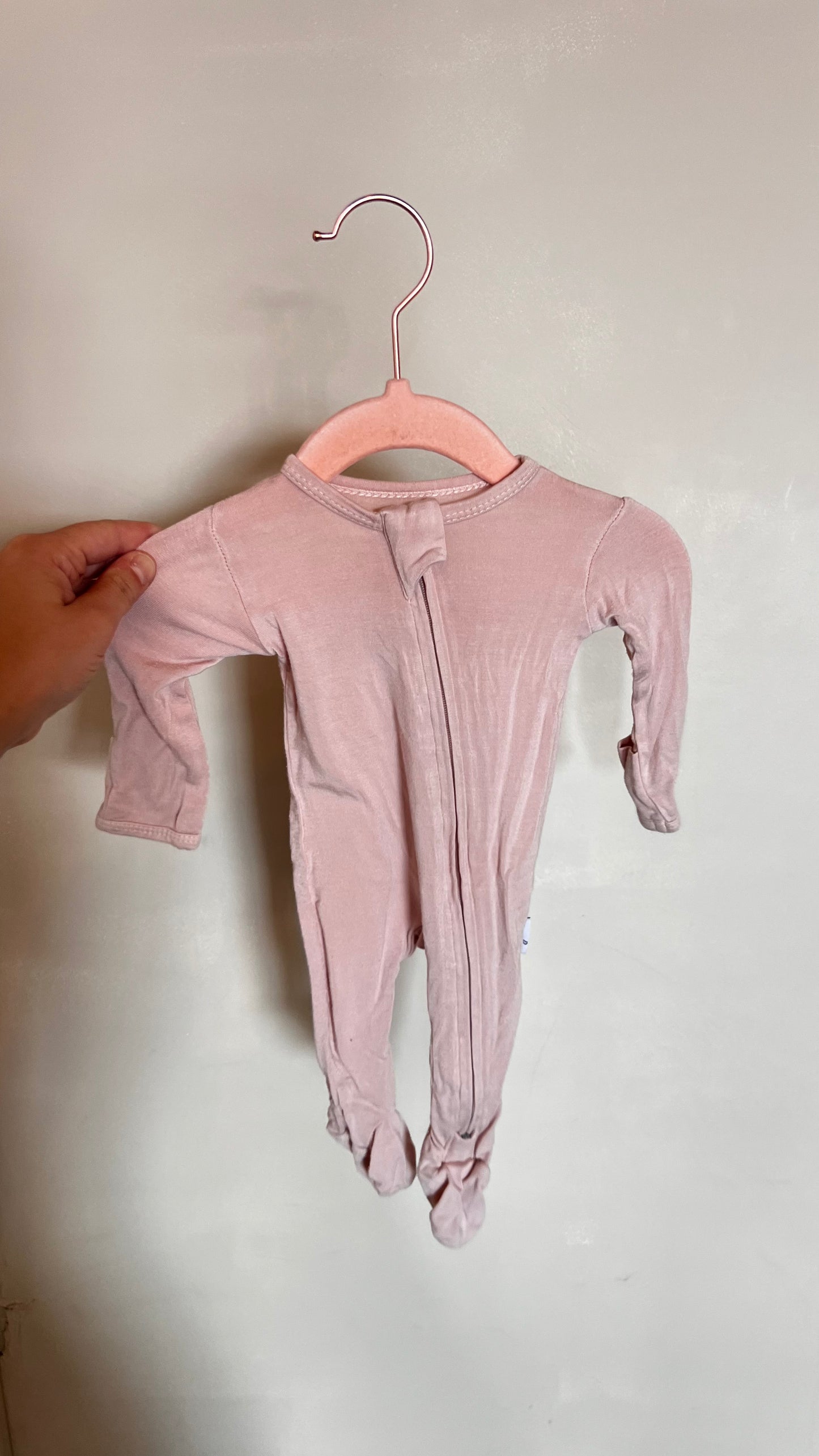 KRH - Consignment - Pip & Phee Light Pink Sleeper Newborn