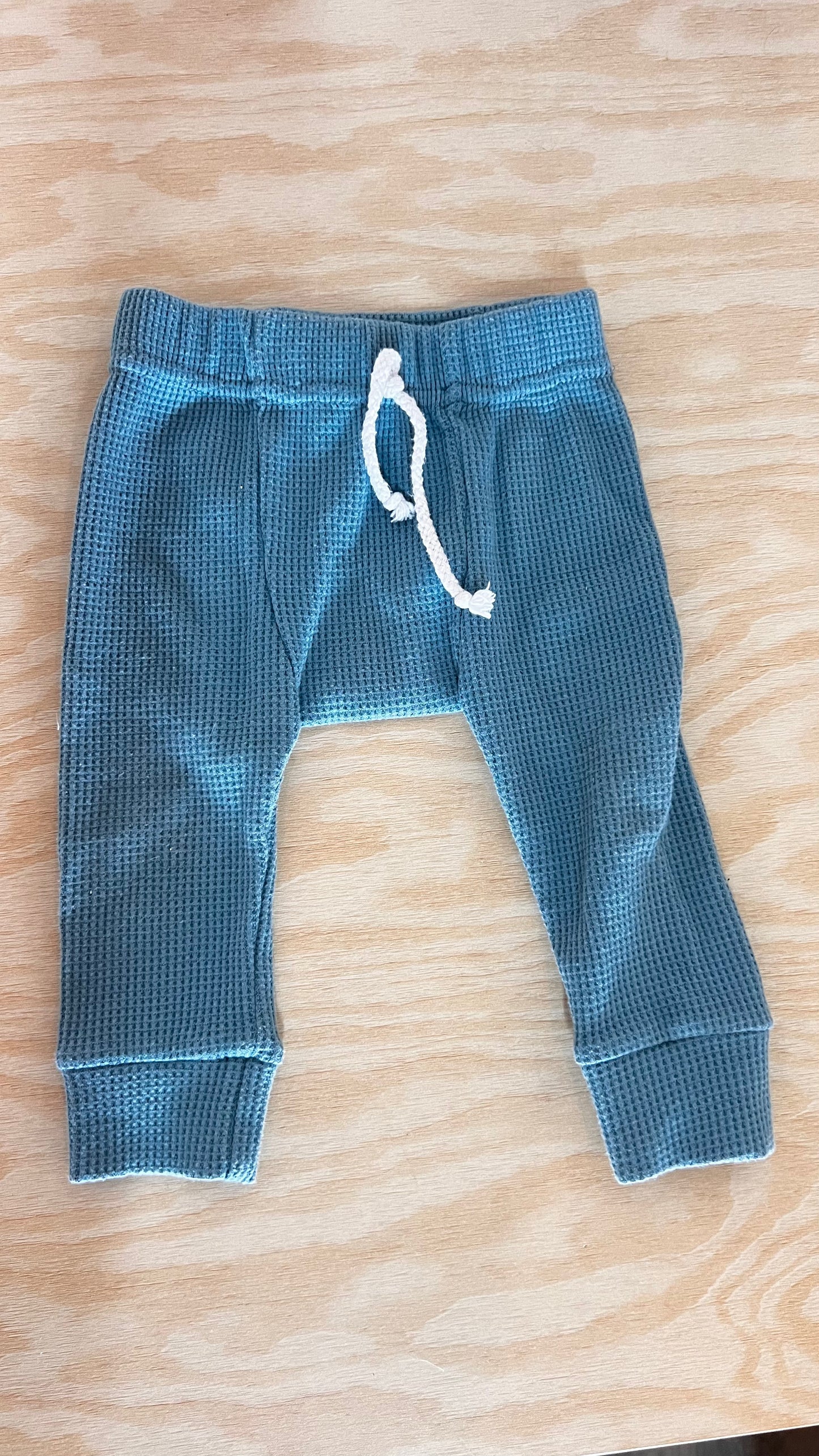 KD - Consignment - Little One Shop Blue Waffle Pant 6-12M