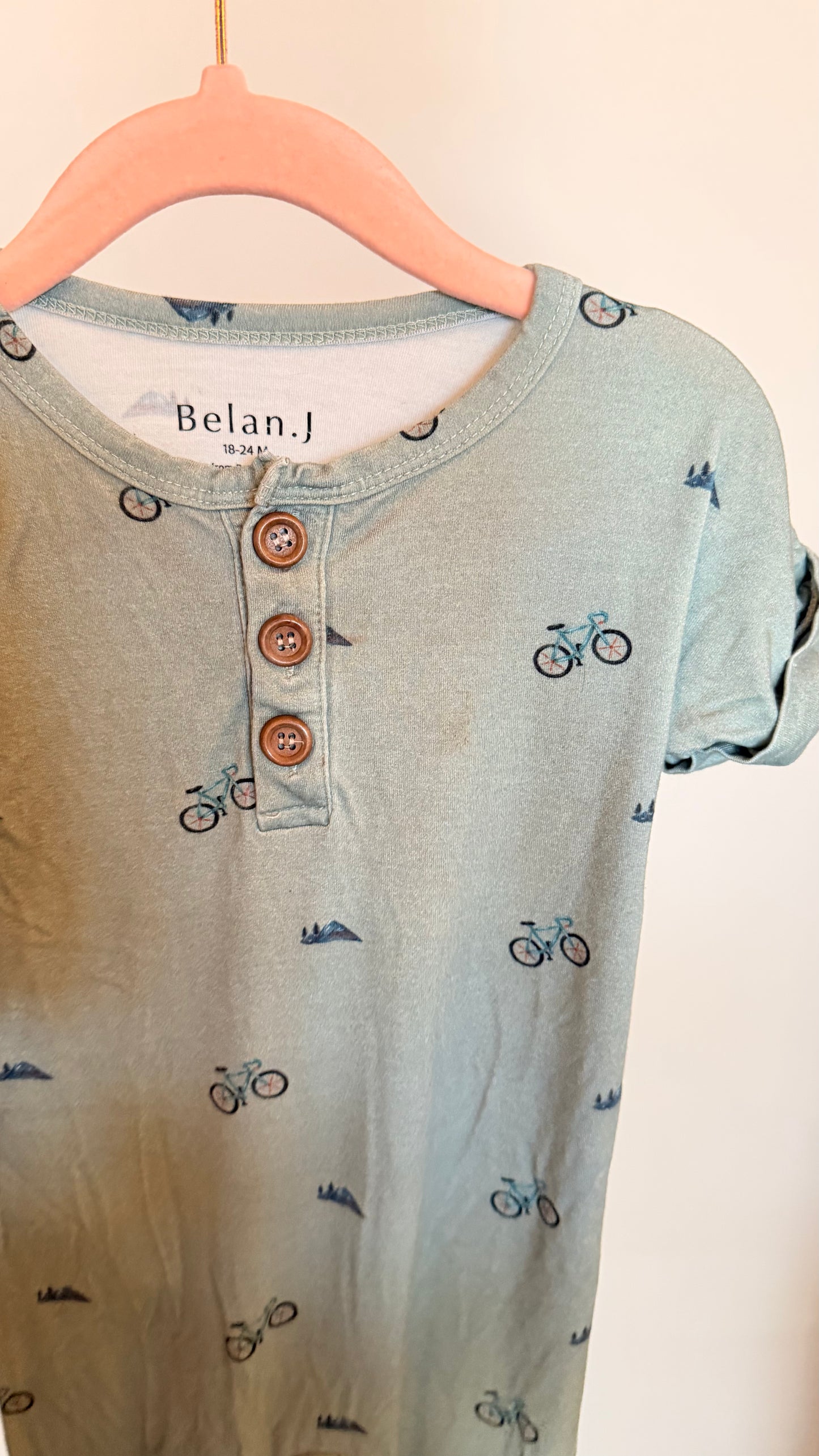 KD Consignment - BelanJ Sage Bicycle Romper