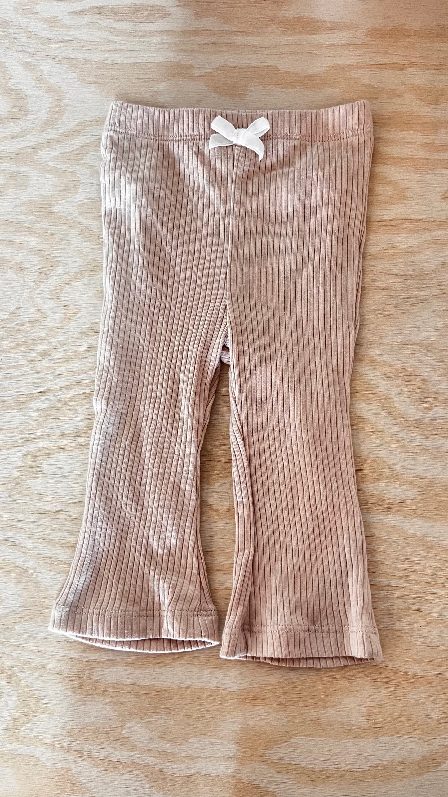 BH - Consignment -Nicole Miller Beige Ribbed Pant 6-9M