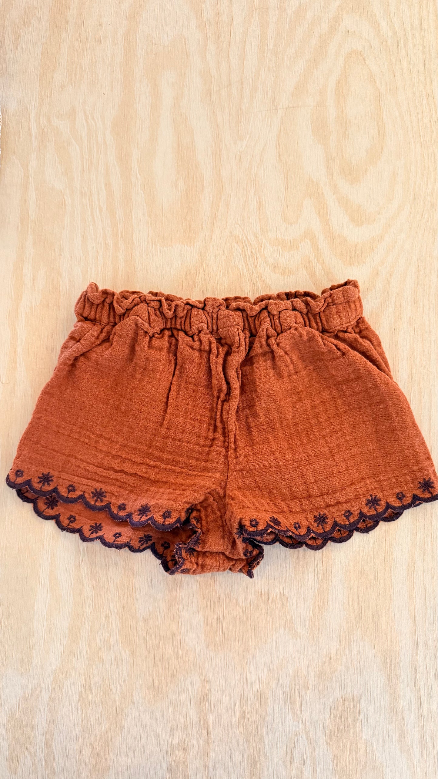 GR - Consignment - Old Navy Muslin Mustard Shorts 6-12M