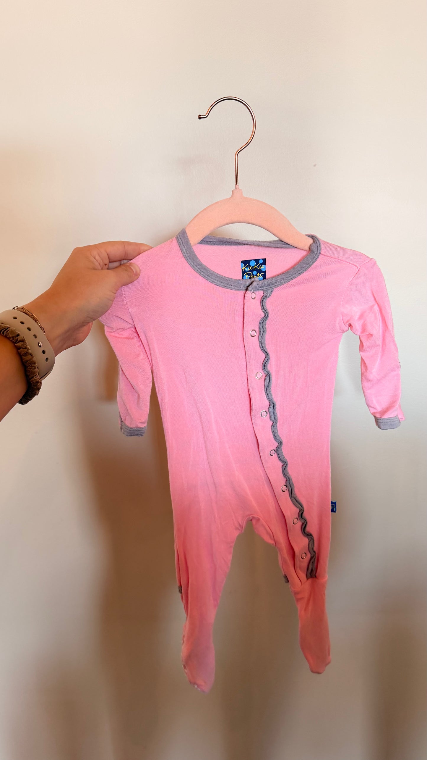 GR - Consignment -Kickee Pants Pink Sleeper - 0-3M