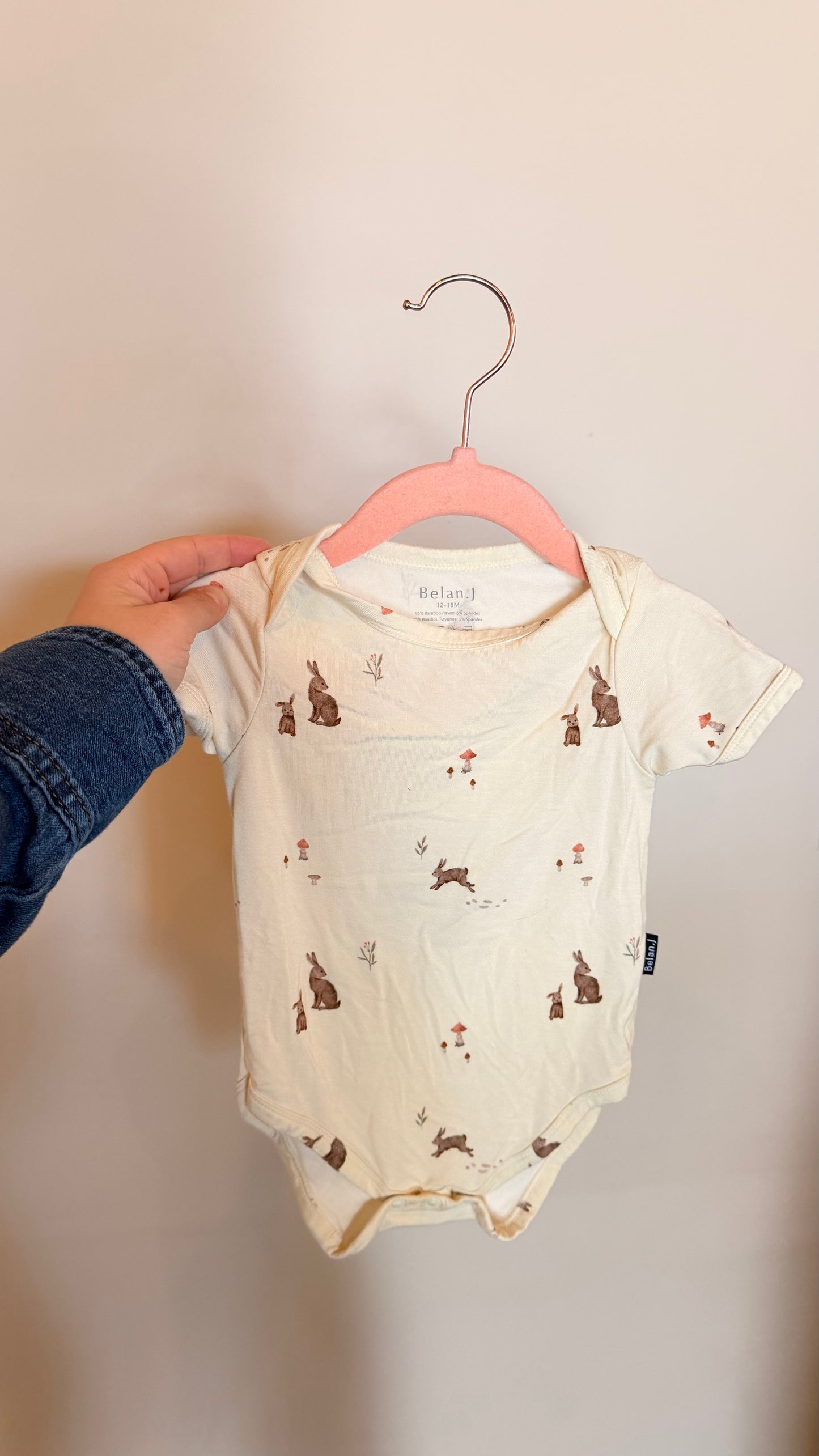 KD Consignment - BelanJ Cream Whimsical Bodysuit 12-18M