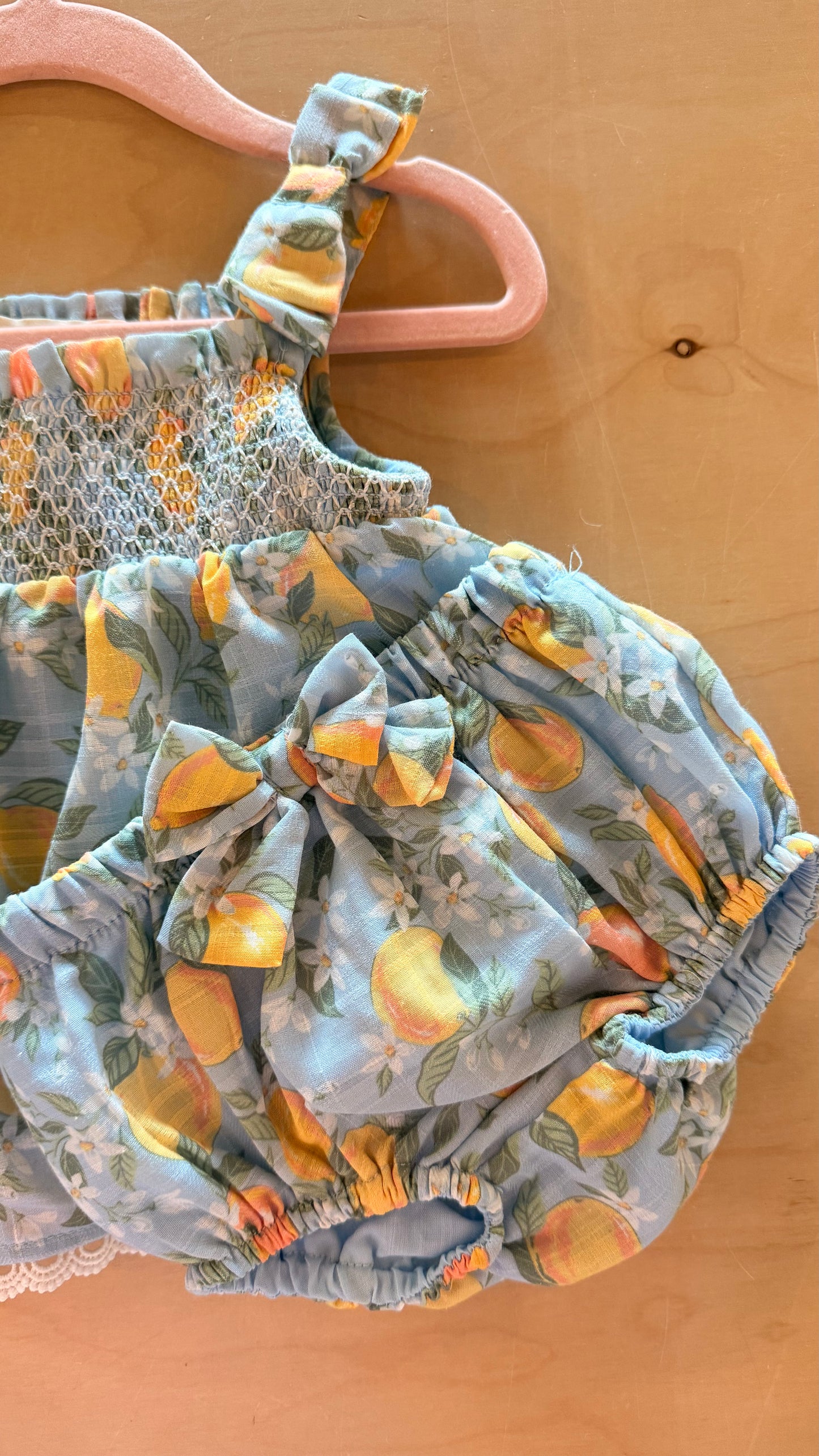 CC - Consignment - NWT C&California Kids - Blue Lemon Dress 3-6M