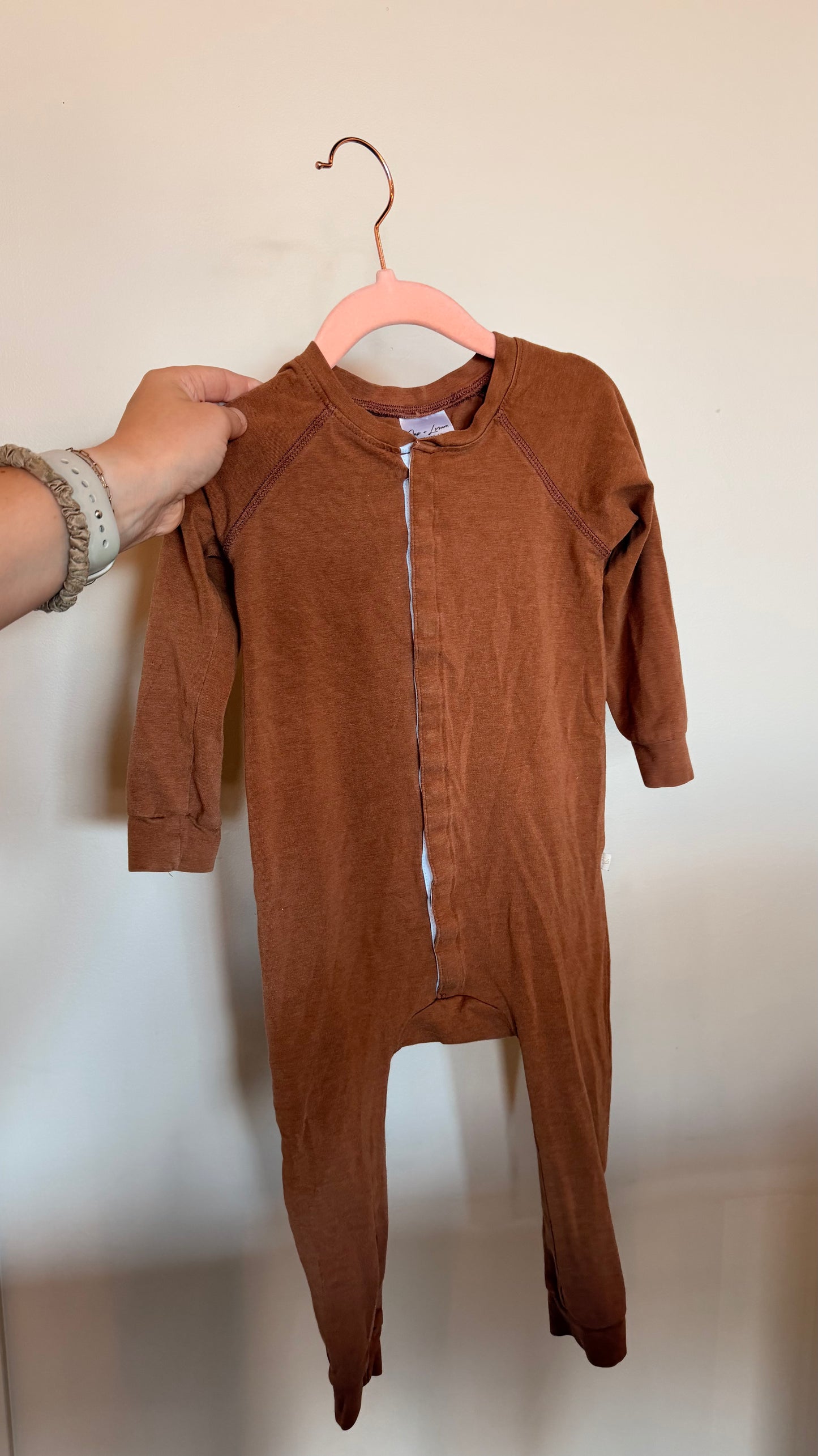 AL - Consignment - Jax & Lennon - Mustard Button Up Sleeper - 18-24M