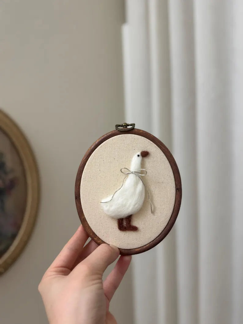 Stitched Keepsakes Co - Felted Silly Goose Embroidery