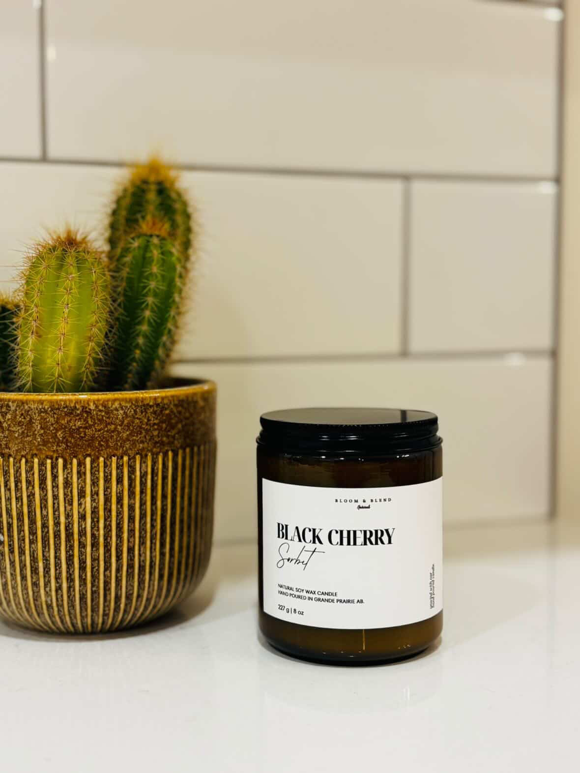 Bloom & Blend - Black Cherry Sorbet Natural Soy Wax Candle
