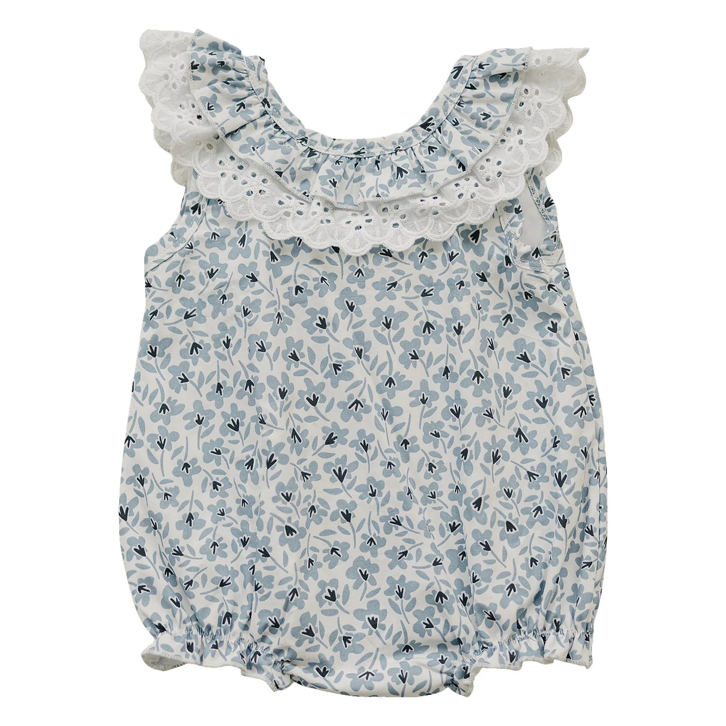 Mebie Baby - Blue Blossom Bubble Romper