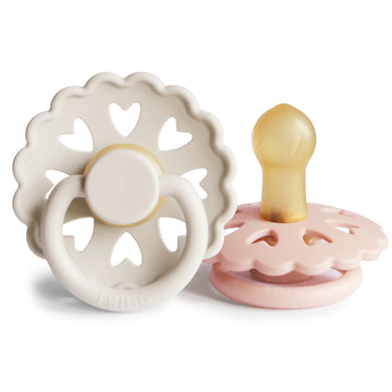 Frigg Andersen Rubber Baby Pacifier | 2-Pack - Cream/Blush