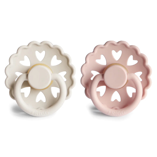 Frigg Andersen Fairytale Silicone Pacifier | 2-Pack - Cream/Blush