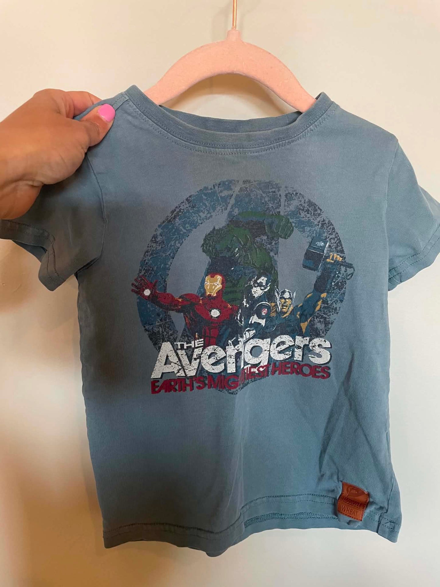 CM - Consignment - Marvel Wheat - Avengers Shirt - 3T