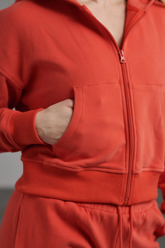 RYPE ACTIVE - ZIP HOODIE - SOUR CHERRY