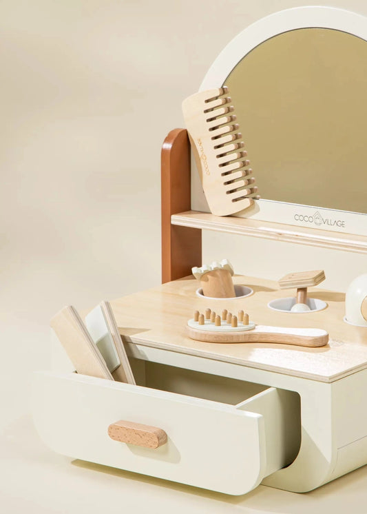 Coco Village - Wooden Beauty Station Playset and Accessories