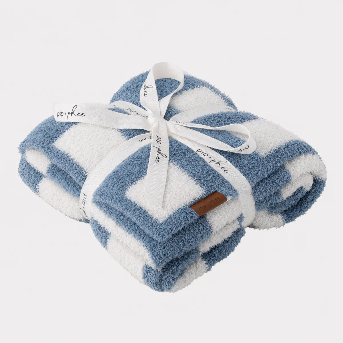 Consignment - NWT - Denim Check Plush Blanket - 30x40