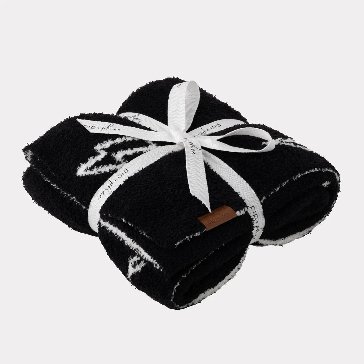 Consignment - NWT - Black Lightning Plush Blanket - 30x40